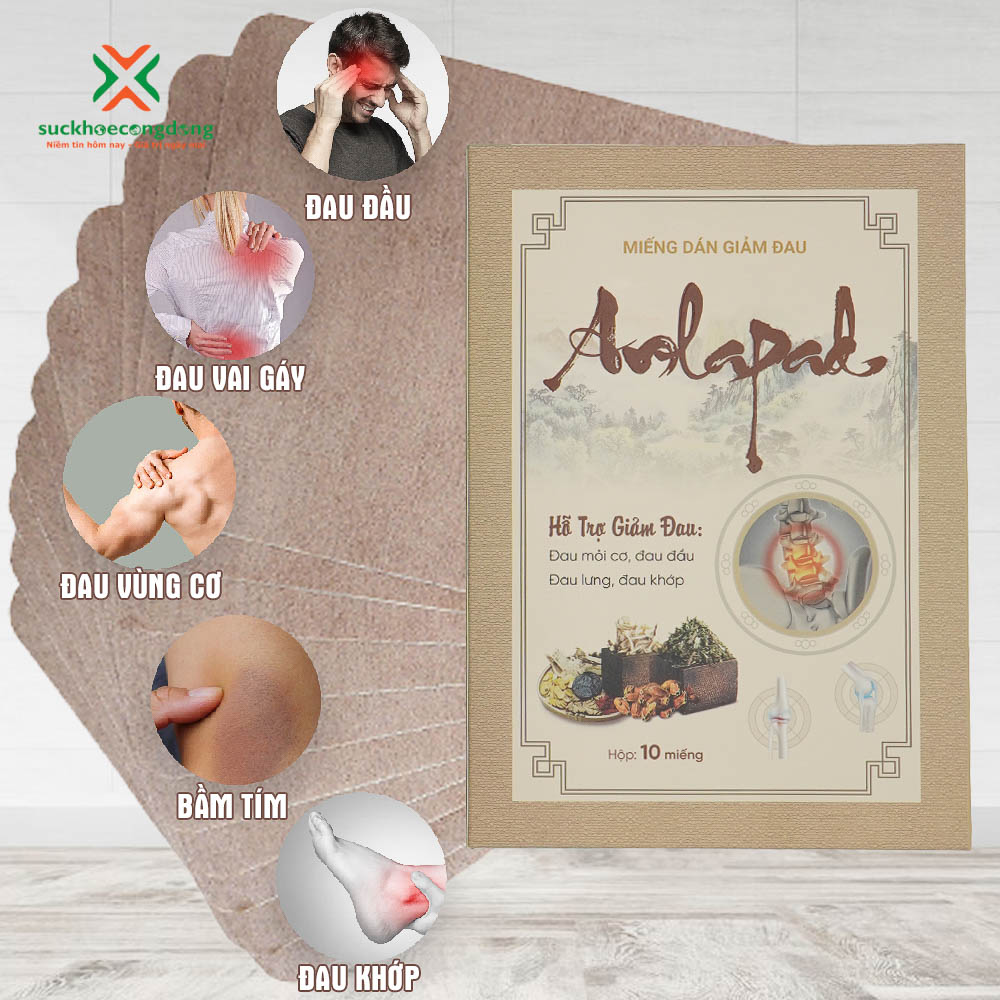 Miếng dán giảm đau cổ vai gáy lưng Anlapad Miếng dán giảm đau cổ vai gáy lưng Anlapad